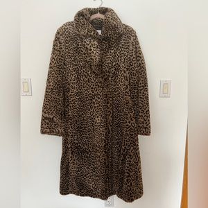 Calvin Klein Vintage Leopard Print Coat